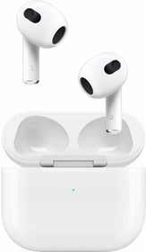 Фото 1/10 Наушники Apple AirPods 3 A2565/A2564/A2566 MagSafe, Bluetooth, вкладыши, белый [mme73am/a]