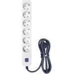 Powercom SP-06W 3.0M, Фильтр-удлинитель PowerCom SP-06W 3.0M, 6 розеток, белый ...