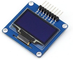 Фото 1/4 1.3inch OLED (A), OLED дисплей с разрешением 128х64px, интерфейсы SPI/I2C, изогнутый контакный разъем