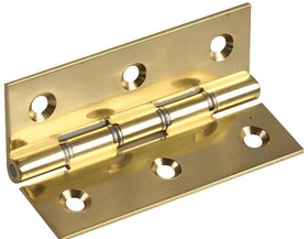 D02049, Butt Hinge Polished Brass 76 x 25mm 2 Pack