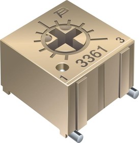 3361P-1-501GLF, Trimmer Resistors - SMD 1/4" SQ 500ohm 10% 0.5WATTS
