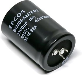 B43305A2278M2, Aluminum Electrolytic Capacitors - Snap In 200VDC 2700uF 20% PVC 3 Term 4.5mm