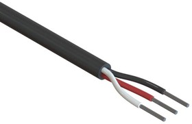 30-00365, Multi-Conductor Cable Polyvinyl Chloride 3Conductors 18AWG 5.7mm 300V Black Polyvinyl Chloride