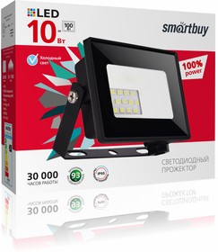 Фото 1/4 Светодиодный (LED) прожектор FL SMD Smartbuy-10W/6500K/IP65 (SBL-FLSMD-10-65K)