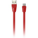 Дата-кабель Smartbuy USB - micro USB, плоский, длина 1 м, красный (iK-12r red)/100