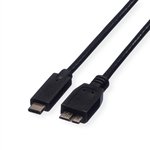 11.02.9005-20, USB 2.0 Cable, Male Micro USB B to Male USB C Cable, 500mm
