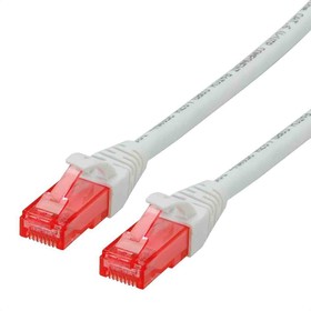 21.15.2946-50, Cat6 Male RJ45 to Male RJ45 Ethernet Cable, U/UTP, White LSZH Sheath, 300mm, Low Smoke Zero Halogen (LSZH)