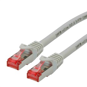 21.15.2951-50, Cat6 Male RJ45 to Male RJ45 Ethernet Cable, S/FTP, Grey LSZH Sheath, 300mm, Low Smoke Zero Halogen (LSZH)