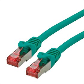 21.15.2954-50, Cat6 Male RJ45 to Male RJ45 Ethernet Cable, S/FTP, Green LSZH Sheath, 300mm, Low Smoke Zero Halogen (LSZH)