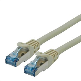 21.15.2802-100, Cat6a Male RJ45 to Male RJ45 Ethernet Cable, S/FTP, Grey LSZH Sheath, 2m, Low Smoke Zero Halogen (LSZH)