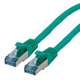 21.15.2832-100, Cat6a Male RJ45 to Male RJ45 Ethernet Cable, S/FTP, Green LSZH Sheath, 2m, Low Smoke Zero Halogen (LSZH)