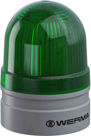260.210.75, TwinLIGHT LED Continuous/Flashing Beacon, Wall Mount / Base Mount, 26.4V, Green
