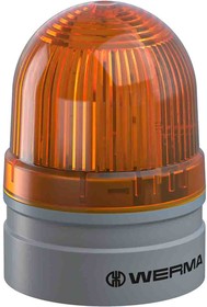 260.310.60, EvoSIGNAL Mini Series Yellow Multiple Effect Beacon, 115 230 V ac, Base Mount, LED Bulb, IP66
