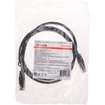 02-0292-1, Патч-корд U/UTP, CAT 6, RJ45-RJ45, 26AWG, LSZH, черный, 1м