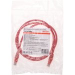 02-0293-1, Патч-корд U/UTP, CAT 6, RJ45-RJ45, 26AWG, LSZH, красный, 1м