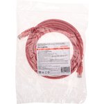 02-0293-5, Патч-корд U/UTP, CAT 6, RJ45-RJ45, 26AWG, LSZH, красный, 5м