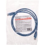 02-0294-1, Патч-корд U/UTP, CAT 6, RJ45-RJ45, 26AWG, LSZH, синий, 1м