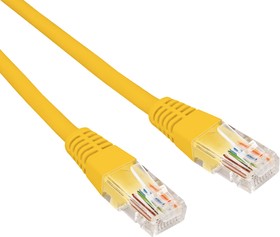 02-0295-03, Патч-корд U/UTP, CAT 6, RJ45-RJ45, 26AWG, LSZH, желтый, 0,3м