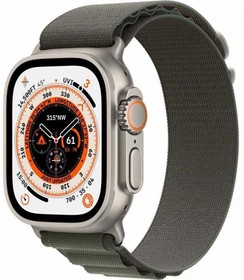 Фото 1/3 Умные часы Apple Watch Ultra 49mm Titanium Case with Green Alpine Loop S (MNHC3LL/A)