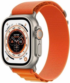 Фото 1/3 Умные часы Apple Watch Ultra 49mm Titanium Case with Orange Alpine Loop S (MNHA3LL/A)