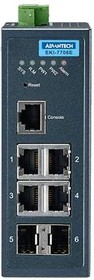 EKI-7706E-2FI-AE, Managed Ethernet Switches 4FE + 2SFP Managed Ethernet Switch Wide Temp