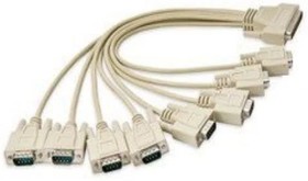 OPT8H-AE, D-Sub Cables 1m Male DB-62 to 8x Male DB-9 Cable