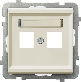 Ospel Sonata Бежевый Накладка компьютерной розетки 2-й, без рамки