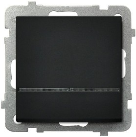 Ospel Sonata Черный металлик Выключатель карточный с подсветкой, без рамки