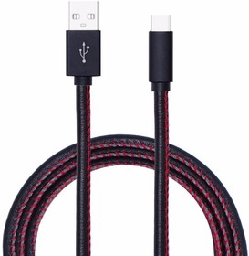 PL1156, USB кабель Pro Legend Type-C, кожанный, черный, 1м (шк)