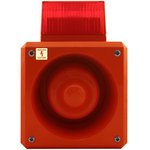 YL50/D50/R/RF/WR, YL50 Series Red Sounder Beacon, 24 V dc, IP66, Fixed Mount ...