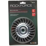 RF-BWF105, Кордщетка для УШМ дисковая 125мм витая сталь в блистере ROCKFORCE