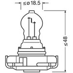 5202, Лампа автомобильная PS24W 12V-24W (PG20/3) (Osram)