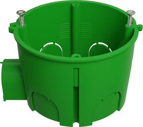 Фото 1/6 Коробка установочная ЭРА KUTS1-68-45-green зеленая 68х45мм для твердых стен с саморезами, один стыковочный узел IP20 Б0061164