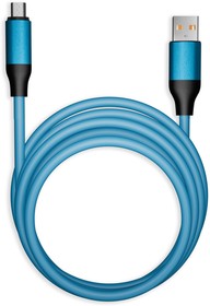 Фото 1/3 Кабель для зарядки и передачи данных, супертолстый BOLD MICRO USB синий, 3А, TPE, 1 м, Smartbuy