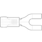 Фото 2/2 19198-0019, TERMINAL, FORK TONGUE, #8, BLU, 14AWG