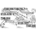 0120-107, 0120-107_опора шаровая задней цапфы!\ Toyota Caldina AZT24 02-07