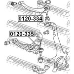 0120335, Опора шаровая LEXUS GX470 UZJ120 02-09, TOYOTA 4-RUNNER 02-09 ...