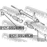 0121-GSU40LH, 0121-GSU40LH_наконечник рулевой левый!\ Lexus RX450 GYL15 3.5i ...