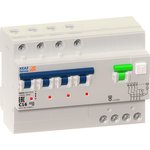 103477, Выключатель автоматический дифференциального тока АВДТ с защитой от сверхтоков 4П 20А 30мА AC OptiDin VD63-42C20-A-УХЛ4