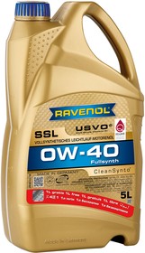 1111108-A05-01-909, Моторное масло RAVENOL Super Synthetik Oel SSL SAE 0W-40 (5 л) 4+1