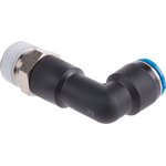QSLL-1/2-12, QS Series Elbow Threaded Adaptor, R 1/2 Male to Push In 12 mm ...