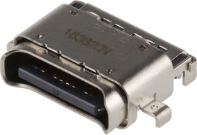 Фото 1/3 1-2295018-2, Straight, SMT, Socket Type C 3.1 IPX4 USB Connector