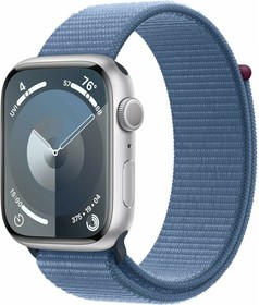 Фото 1/2 Смарт-часы Apple Watch Series 9 A2980, 45мм, синий/серебристый [mr9f3ll/a]