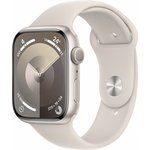 Смарт-часы Apple Watch Series 9 A2980, 45мм, сияющая звезда/сияющая звезда ...