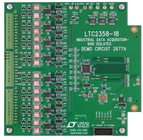 DC2677A, Data Conversion IC Development Tools Buffered Octal, 18-Bit, 200ksps/Ch Differential 10.24V ADC with 30VP-P Common Mode Range