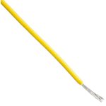 3051 YL005, Hook-up Wire 22AWG 7/30 PVC 100ft SPOOL YELLOW