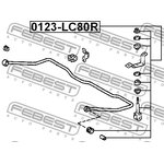 0123-LC80R, 0123-LC80R_тяга стабилизатора заднего!\ Toyota Land Cruiser #J80 ...