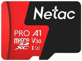 Фото 1/10 NT02P500PRO-064G-R, Карта памяти MicroSDXC 64GB, Class10 Extreme Pro (100 Mb/s)+ SD адаптер