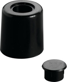 Дверной стопор HETTICH черный, пластик, напольный, D26,5x29 мм 954727