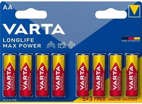 Фото 1/2 Батарея Varta LongLife Max Power Alkaline LR6 BL5+3 AA (8шт) блистер